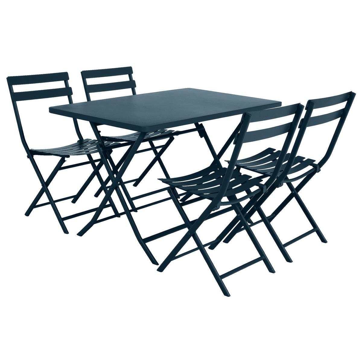 TABLE GREENSBORO RECTANGLE PETROLE 4 PLACES