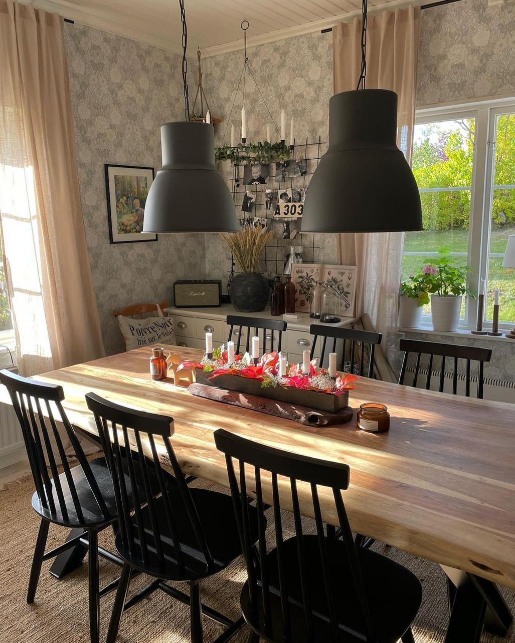 Set van 2 eetkamerstoelen BURBANK Hout Zwart