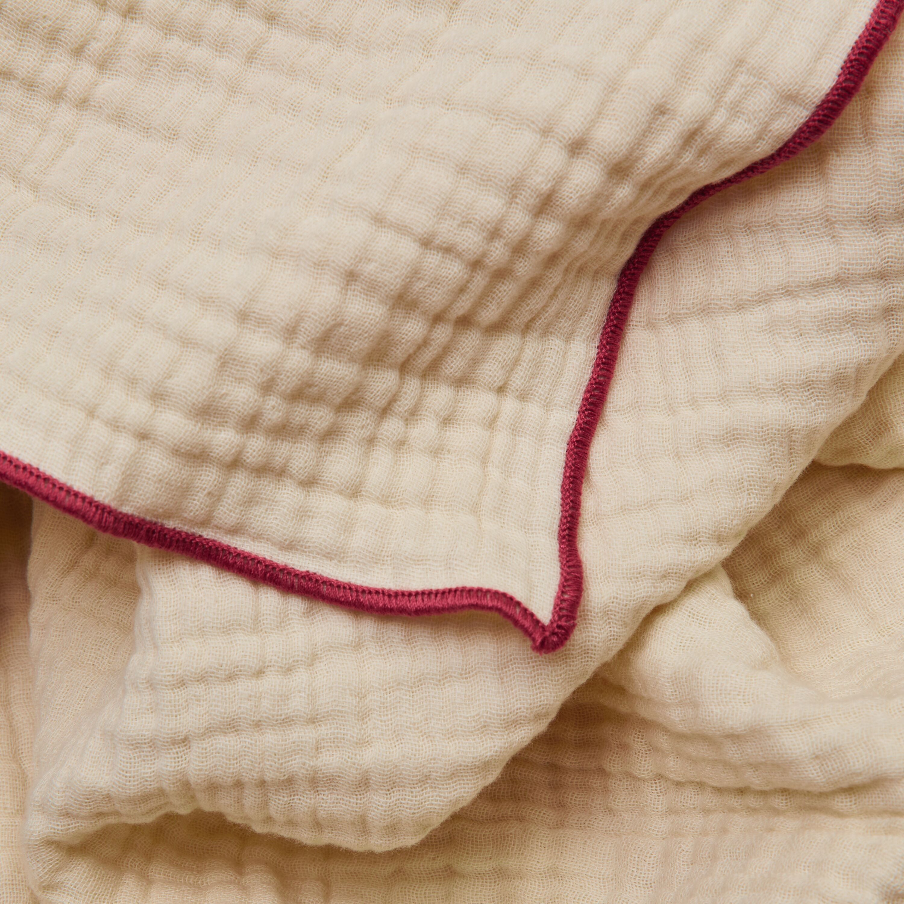 FERNANDA Decke - Rot / B: 75.0 cm x H: 100.0 cm