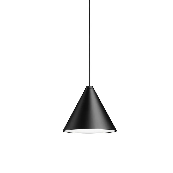 Flos - String Light Pendelleuchte, Kegelkopf, Kabellänge: 12 m, schwarz