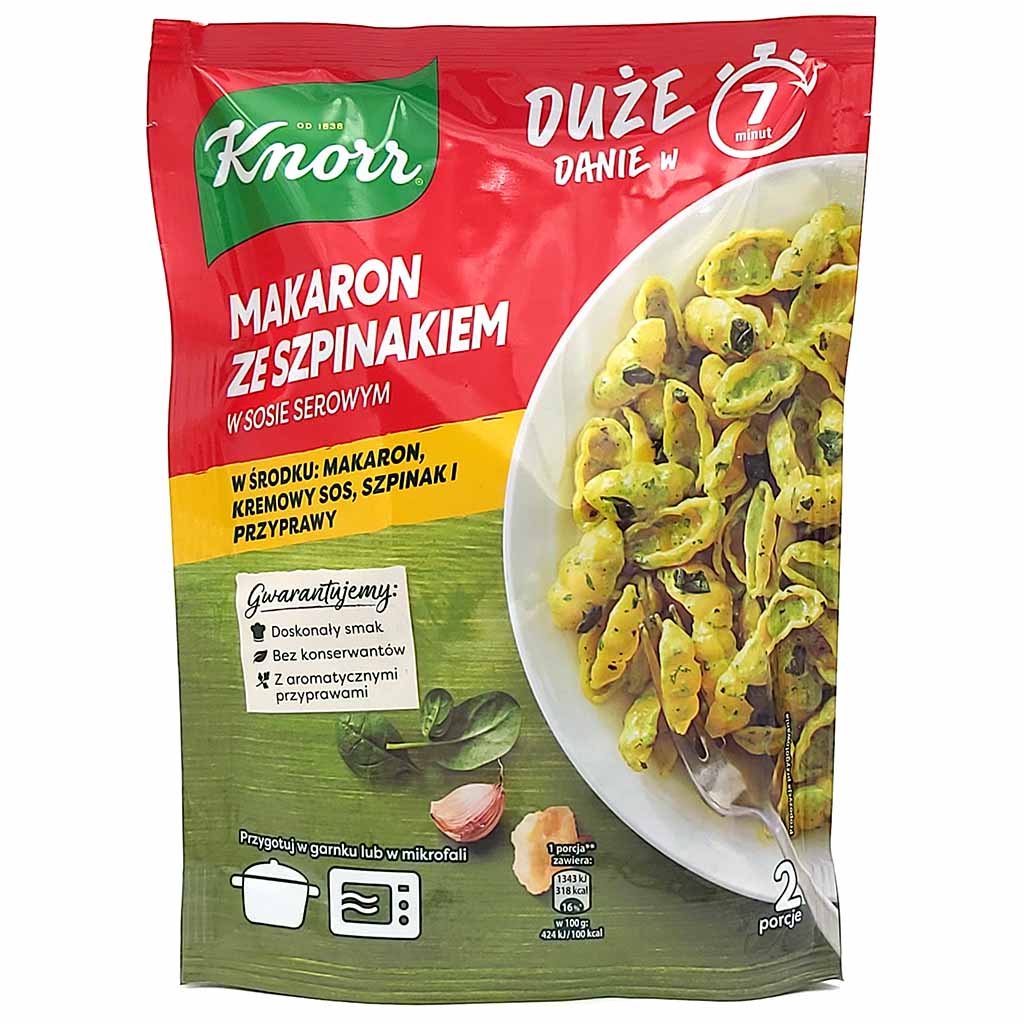 KNORR Pasta mit Spinat in Käsesauce 160 g MHD:31.12.24