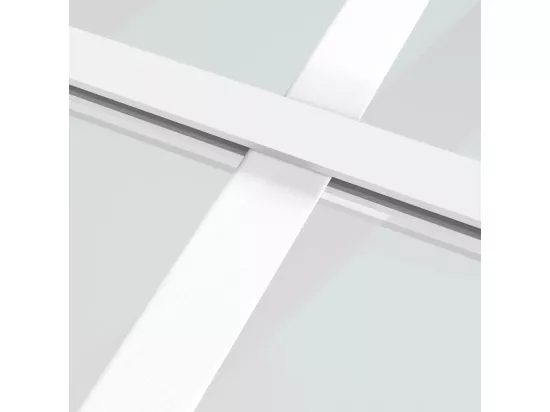 Porte coulissante Verre ESG et aluminium 102,5x205 cm Blanc