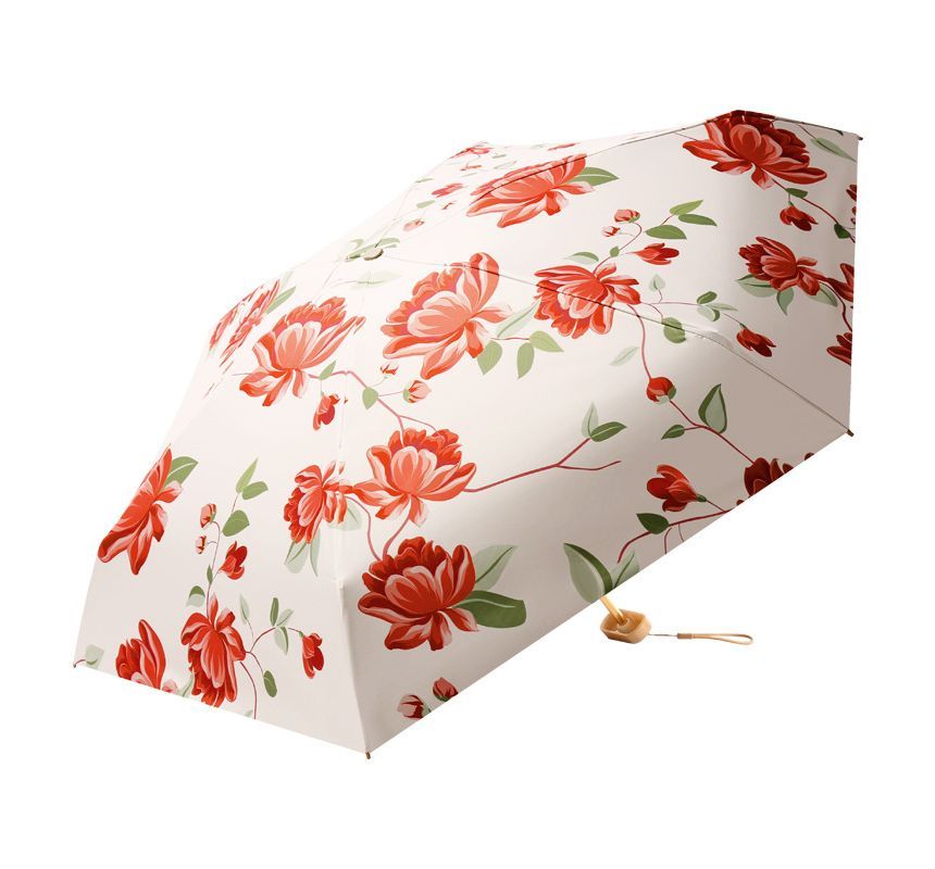 Fenmo - Compacte paraplu met bloemenmotief