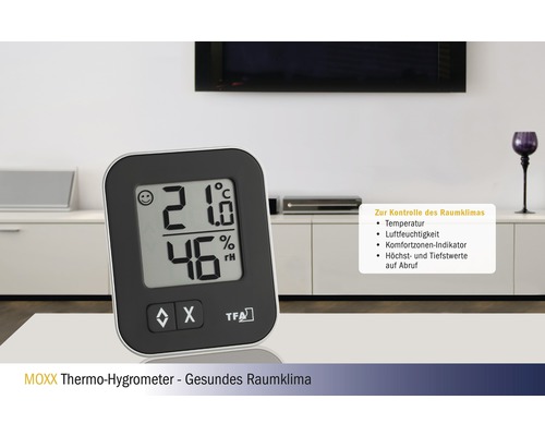 TFA MOXX digitale thermo-hygrometer inclusief batterijen