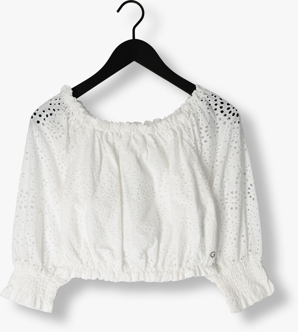 GUESS witte guess top 3/4 slv rafa top