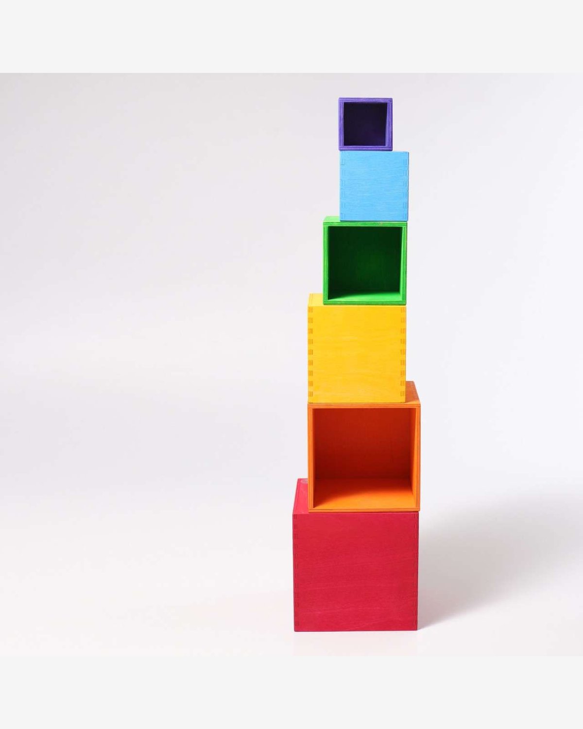 Stablekasser Regnbue 6pk – Leke i Tre | Montessori Leker
