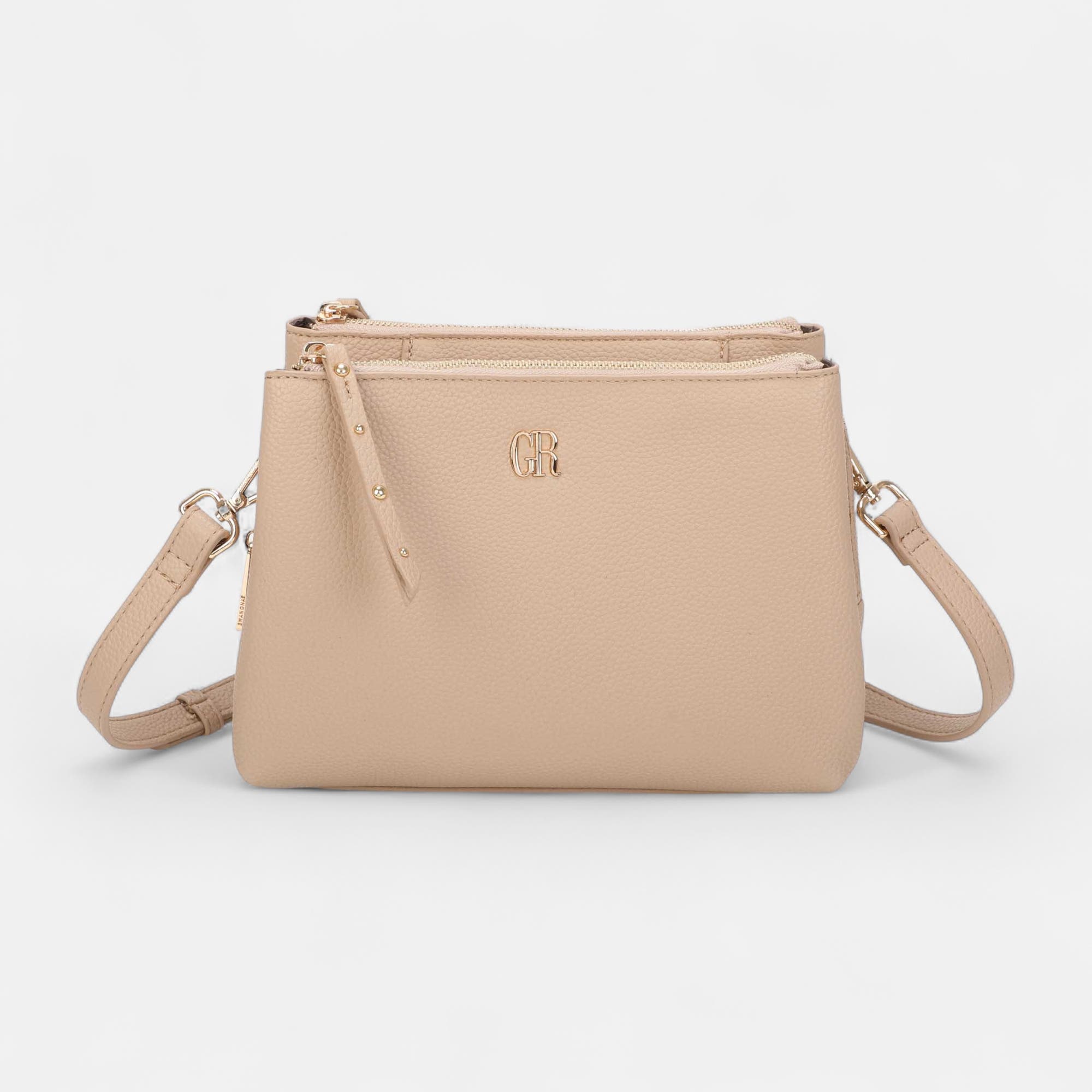 Sac bandoulière beige