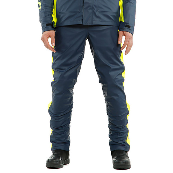 Dainese - Pantalon de pluie Storm 2 Unisex Bleu / Jaune fluo
