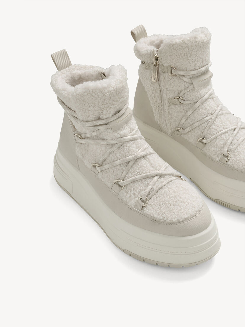 Enkellaarsje - beige warme voering