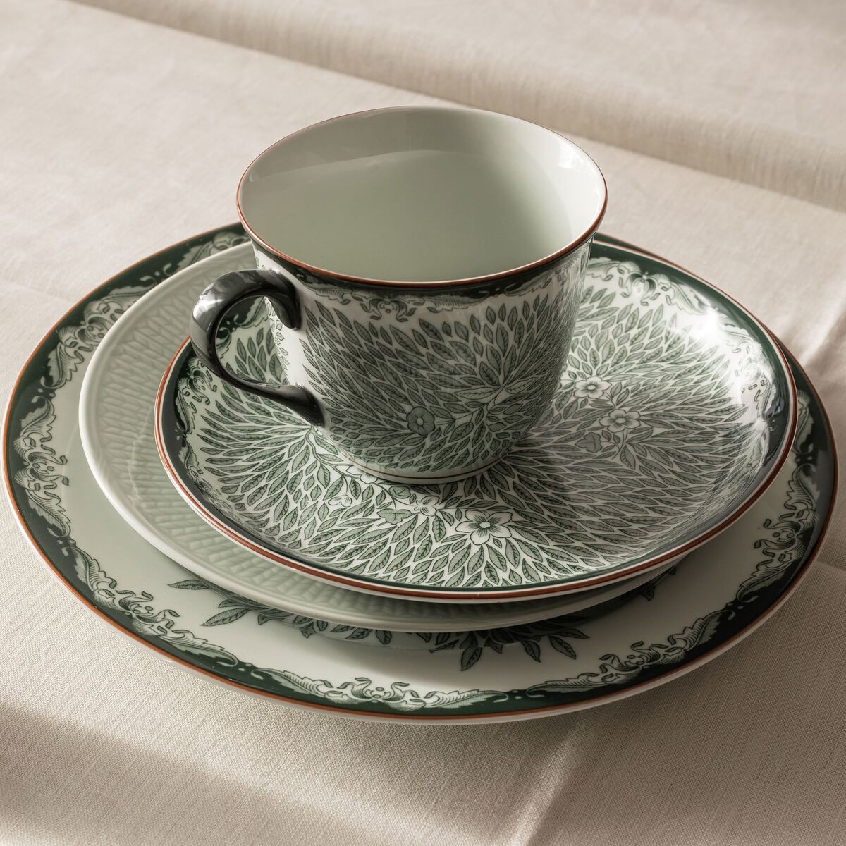 Ostindia Floris tallerken 27 cm, grønn