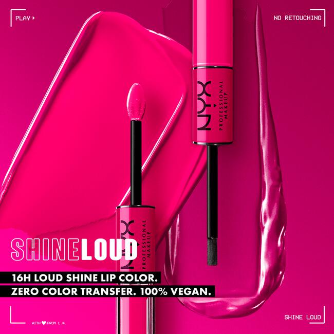 NYX Professional Makeup Shine Loud Pro Lipgloss 17 Rebel In Red