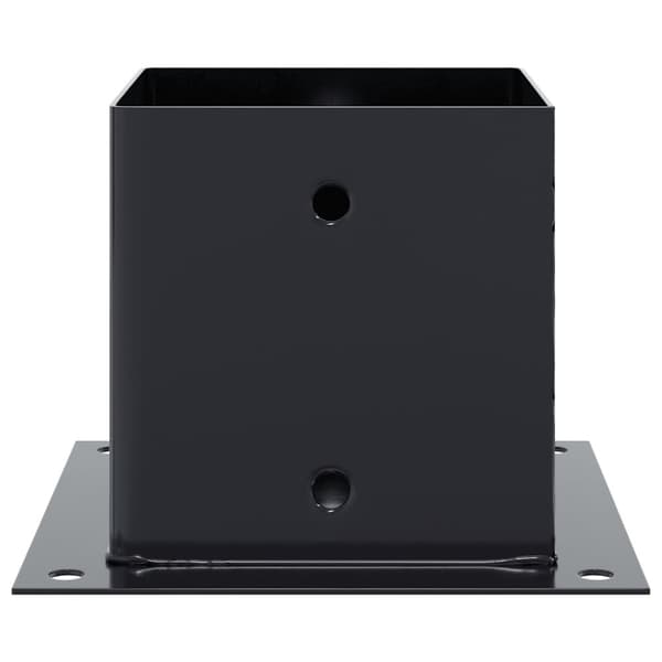 vidaXL Stolpebunner firkantet 12 stk 141x141 mm pulverlakkert stål