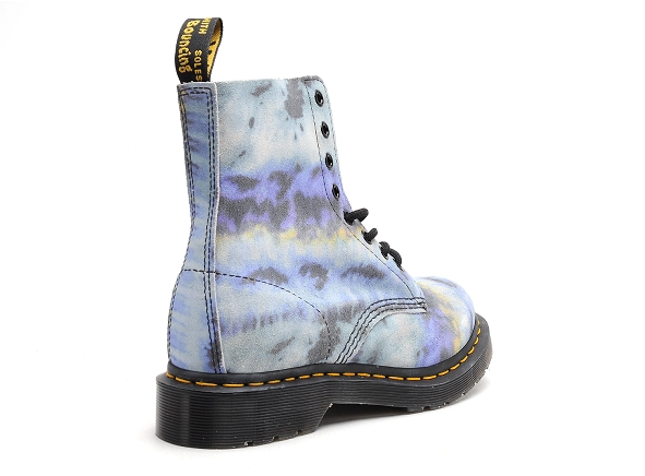 Dr martens boots bottine plates femme pascal tie and dye bleu