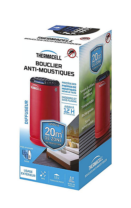 Bouclier anti moustiques Thermacell patio rouge