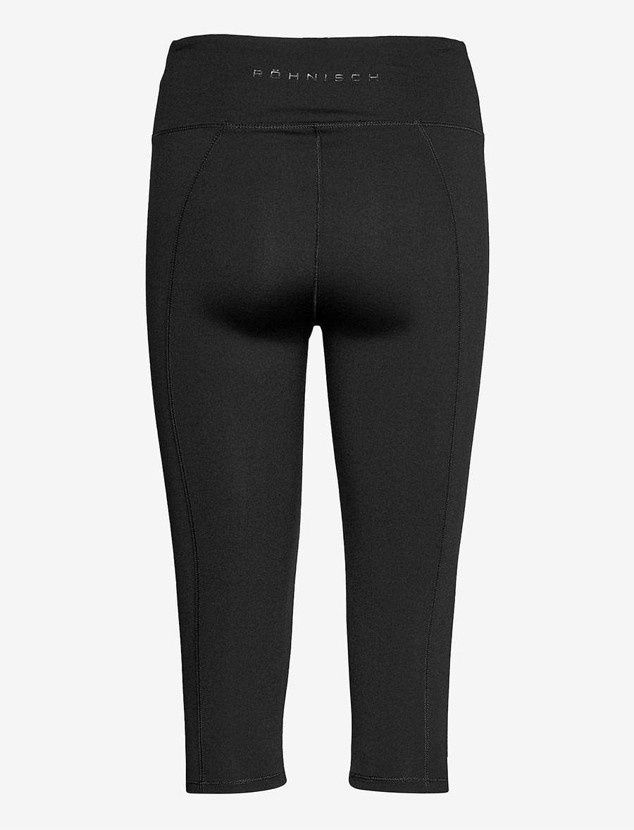 Röhnisch Nora Lasting Capri Hardloopbroek Driekwart Zwart Dames