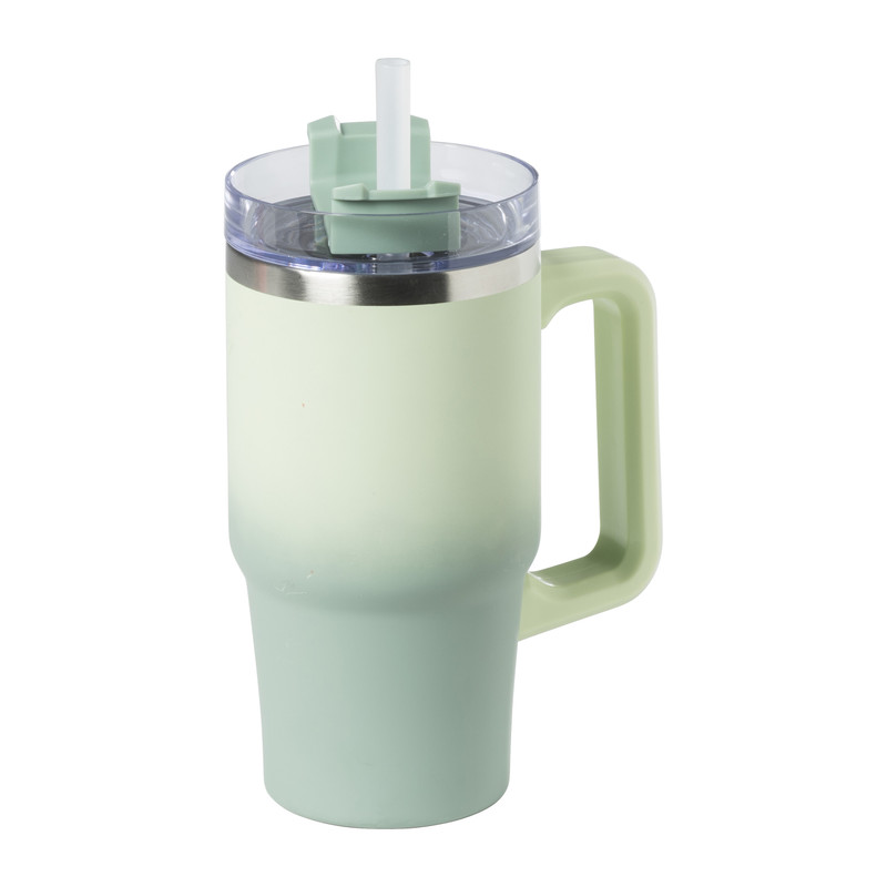 Drinkbeker thermo met draaideksel - groen - 600 ml