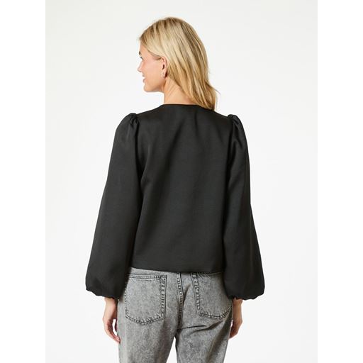 Neo Noir Daliska Dull Satin Bluse, Black, 40