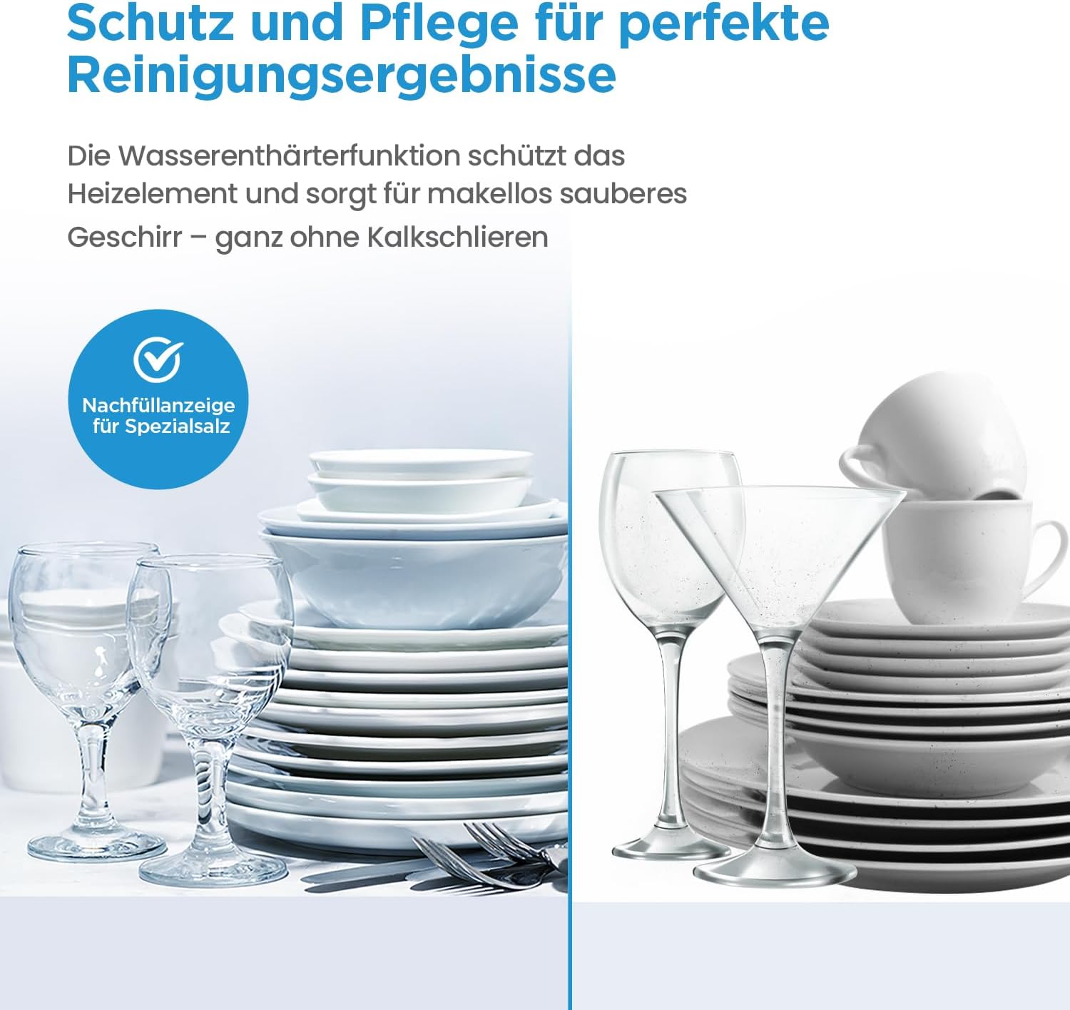 Midea Mini Geschirrspüler 6 Maßgedecke, 6+1 Programme, IOT-Steuerung, Startzeitvorwahl, Extra Trockungs-Funktion, Tischgeschirrspüler Ideal für Kleine Wohnungen, 2024 NEUES Modell