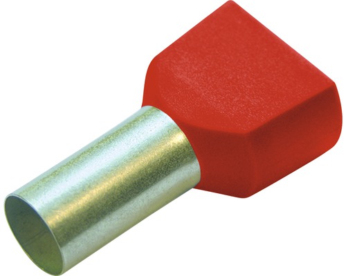 Haupa 270798 Twin Ferrules voor twee geleiders 10mm²/14mm rood 100 stuks