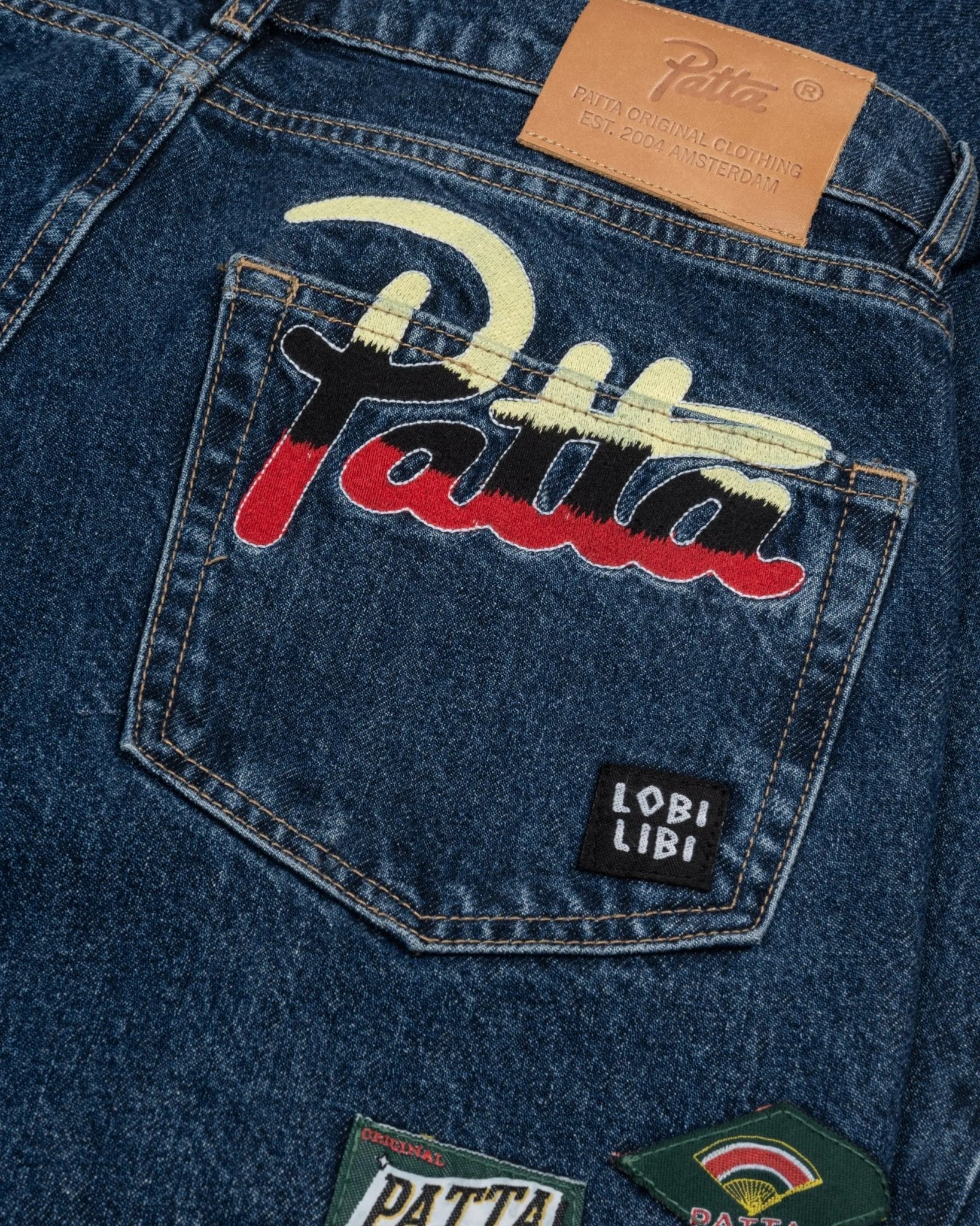 Patta Whole Lotta Labels Denim Pants (Blue Denim)