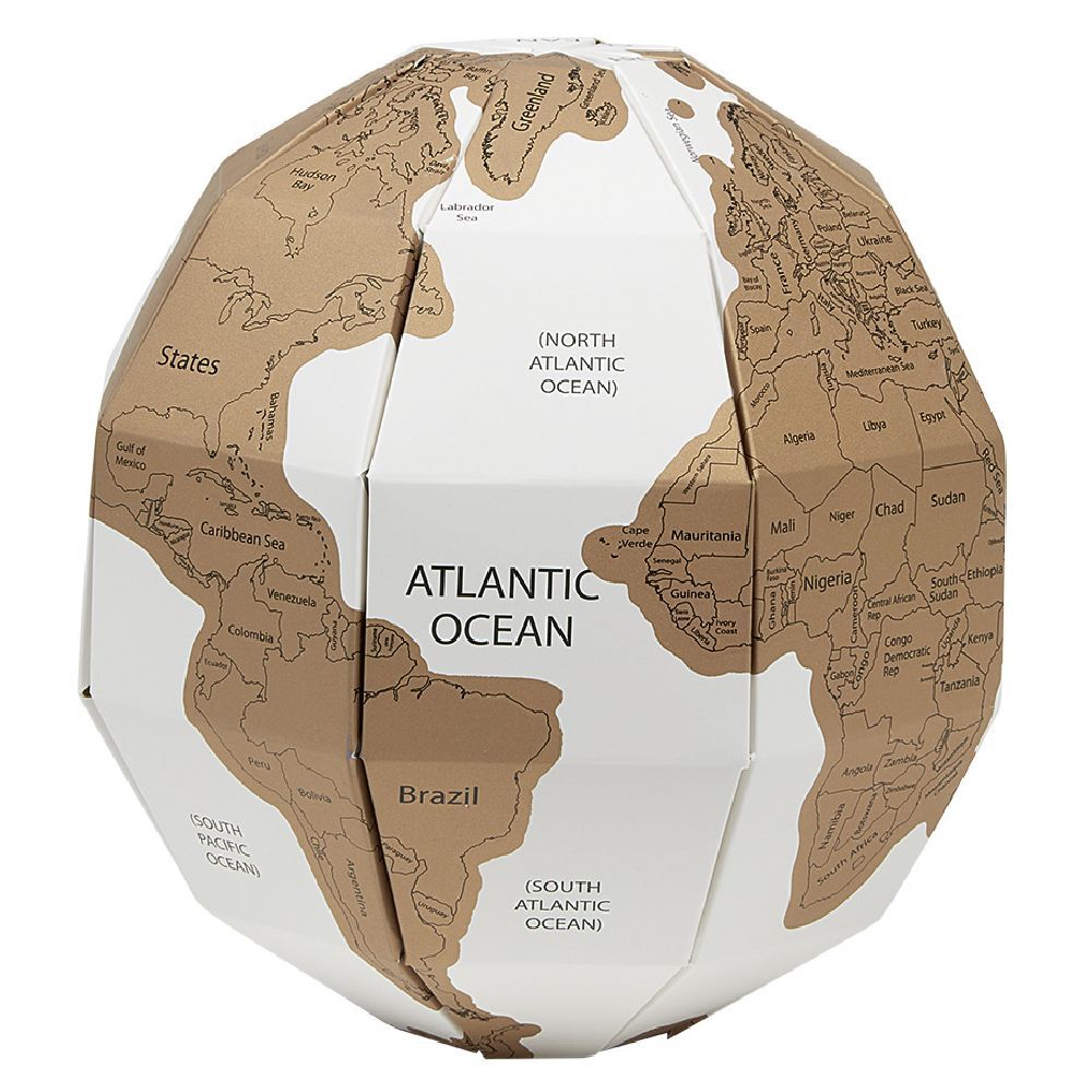 Globe terrestre à gratter H.23 cm
