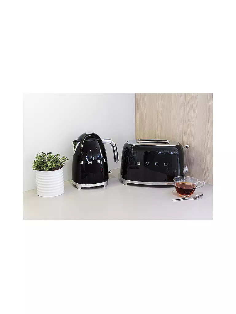 SMEG 2 Schlitz Toaster 50‘s Retro Style Schwarz TSF01BLEU schwarz