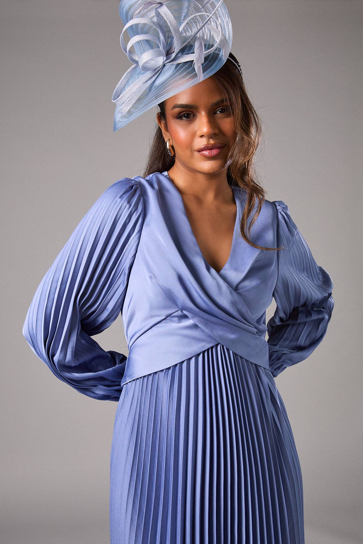 Coast Robe Midi à Jupe Plissée Petite