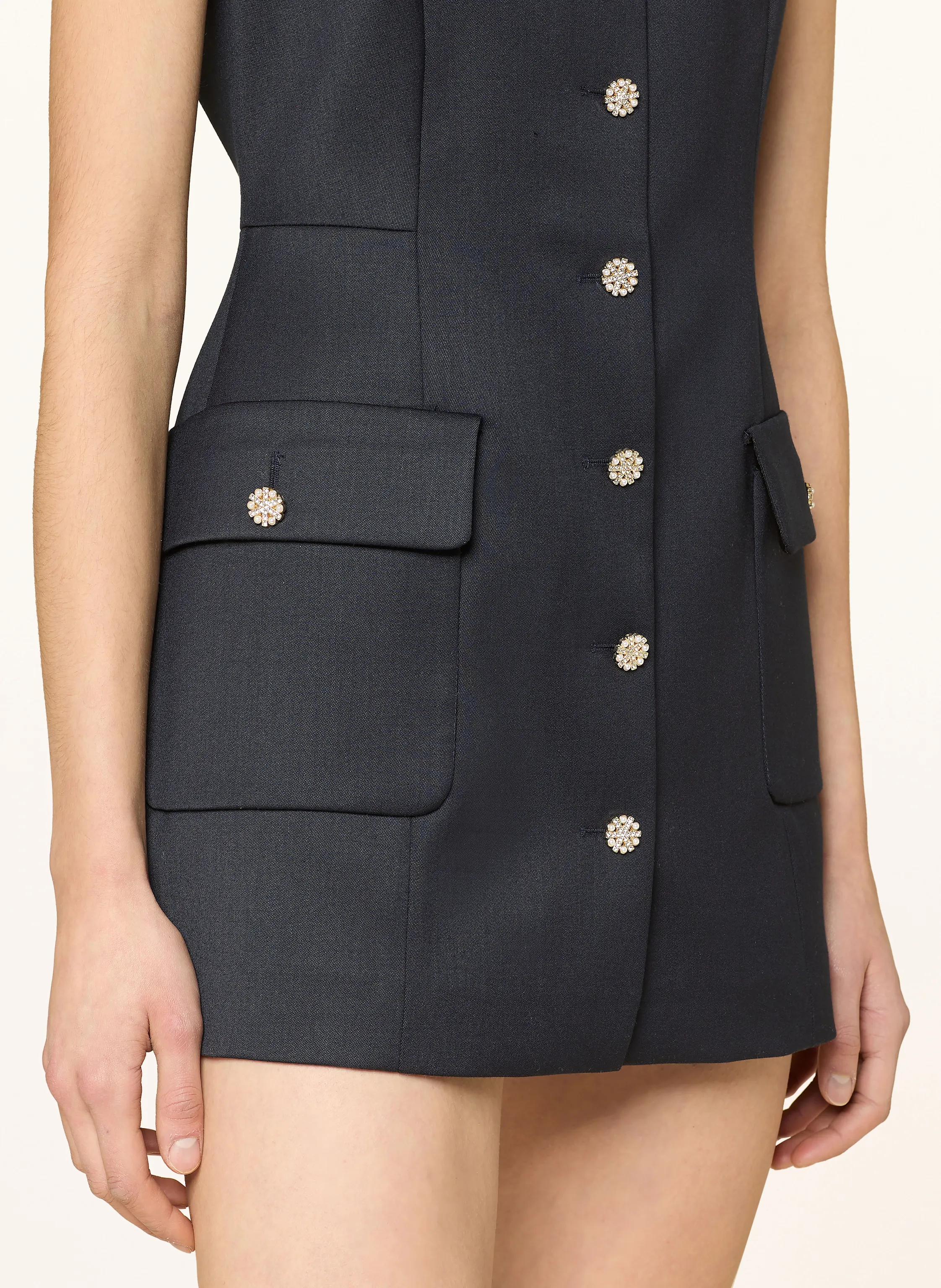 maje Jumpsuit mit Schmucksteinen