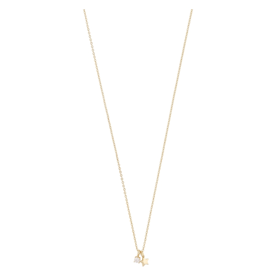 Snö Of Sweden Stina Small Pendant Necklace Gold/Clear 42cm