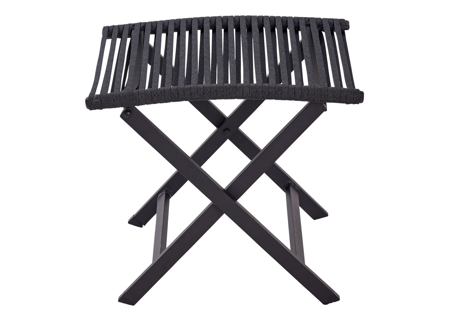 Garden FLAIR Fußhocker Outdoor LEIF schwarz /Rope