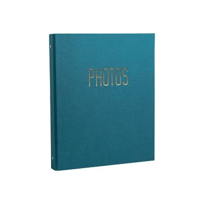 Exacompta OfficeByMe - Album photo classeur - 60 pages noires - bleu canard