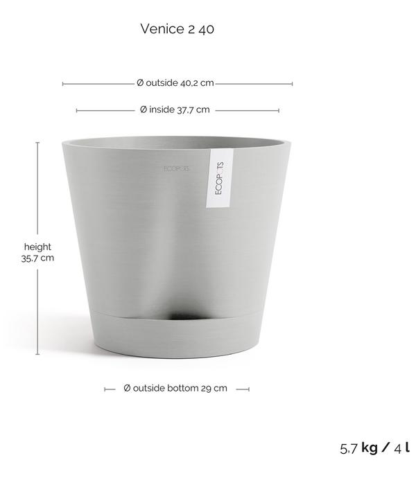 Ecopots Kunststoff-Topf Venice 2, rund