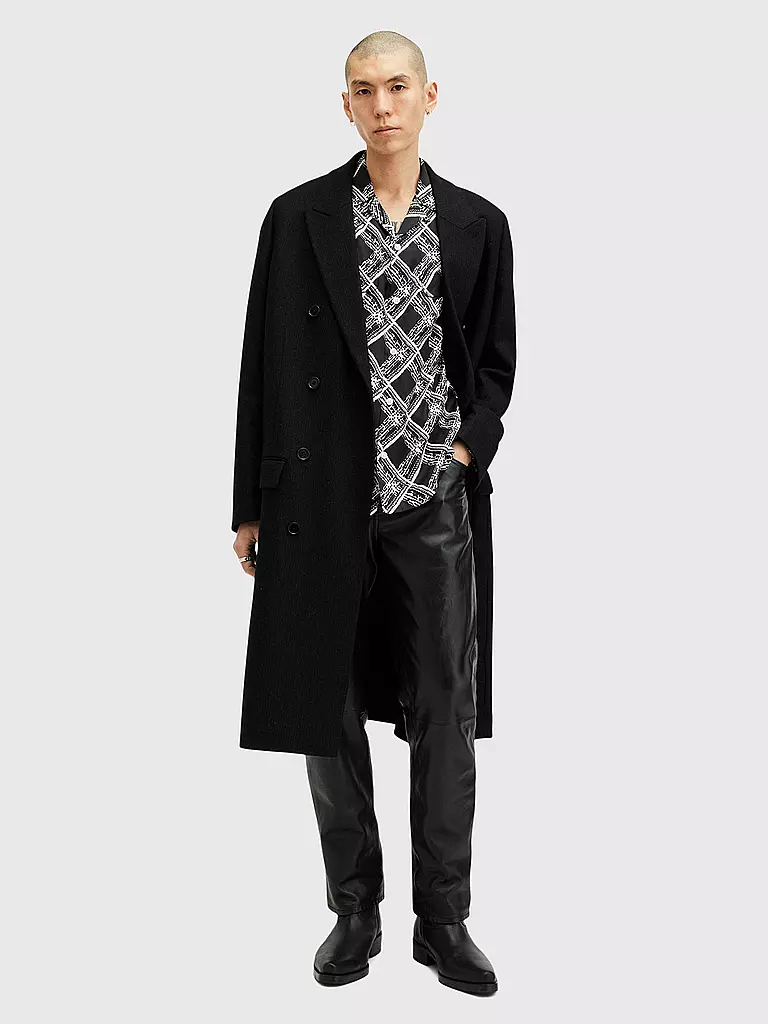 ALLSAINTS Hemd GRID schwarz