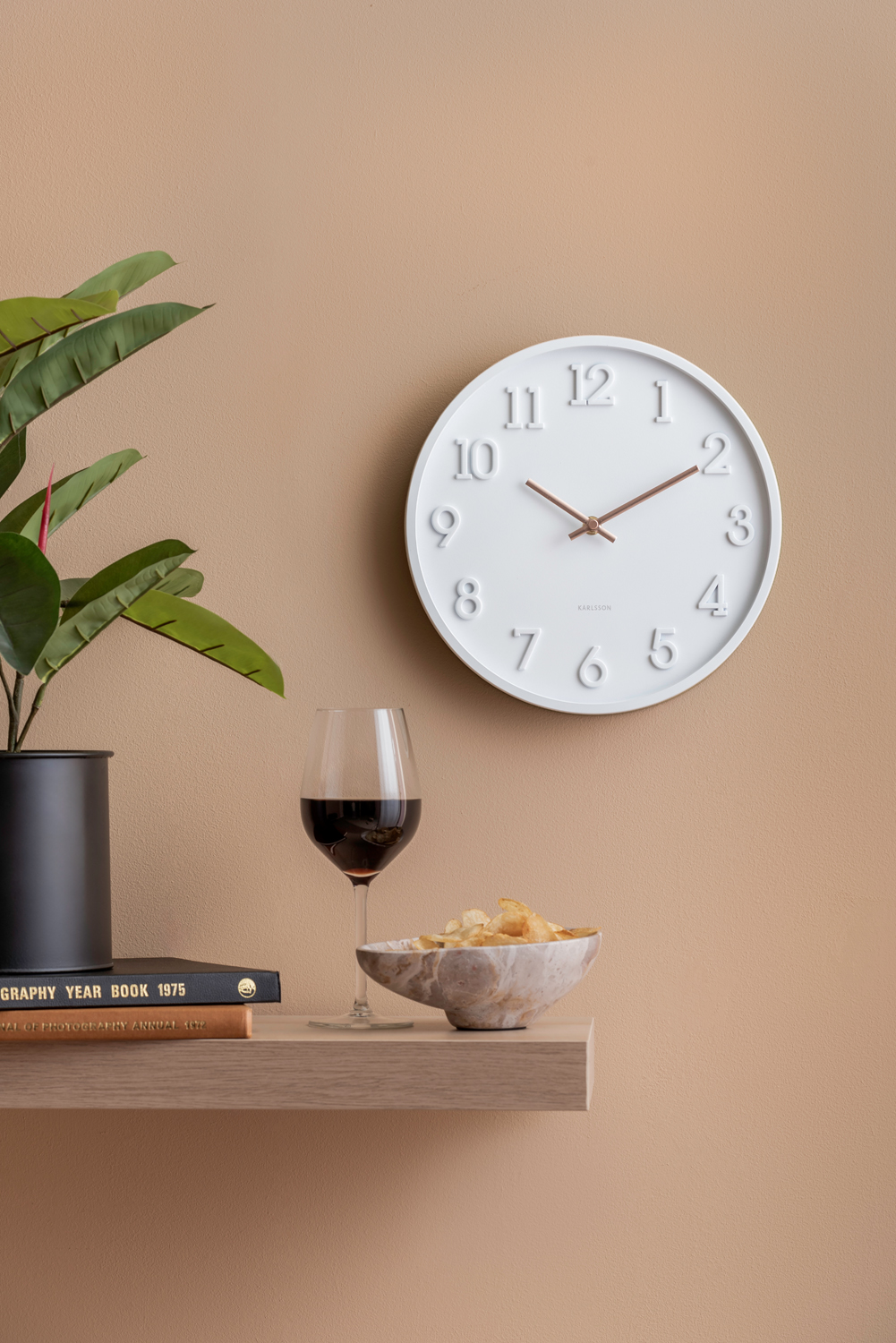 Wandklok Calma - Zwart