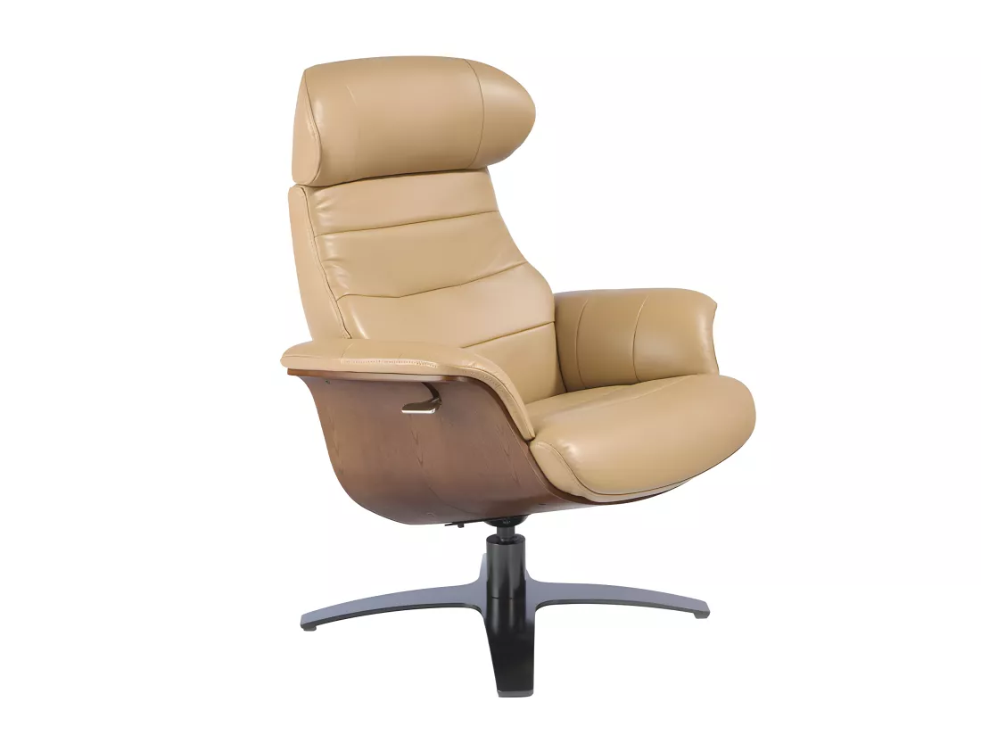 Fauteuil pivotant rembourré en cuir 5087 ANGEL CERDA