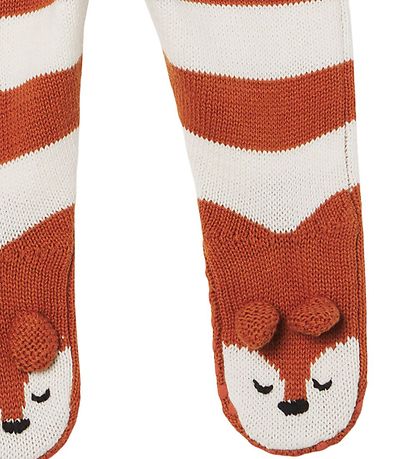 Stella McCartney Kids Leggings mit Fuß - Strick - Weiß/Braun Ges