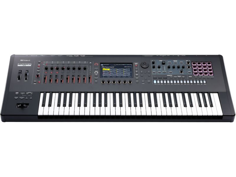 Roland Workstation FANTOM 6 EX Synthesizer-Topmodell mit neuester Soundtechnologie, intuitiver kreativer Bedienung und 61er-Synthesizertastatur