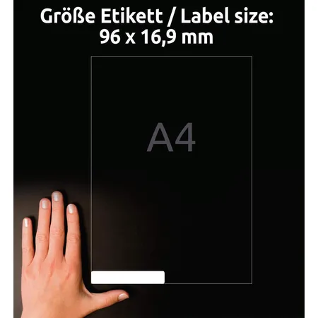 Avery Zweckform L6031REV-25 Universal-Etiketten,A4 96 x 16,9 mm, 30 Bogen/960 Etiketten, weiß