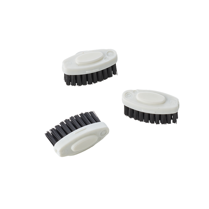 Kit manche vert + 3 têtes de brosse à dents - Poils medium