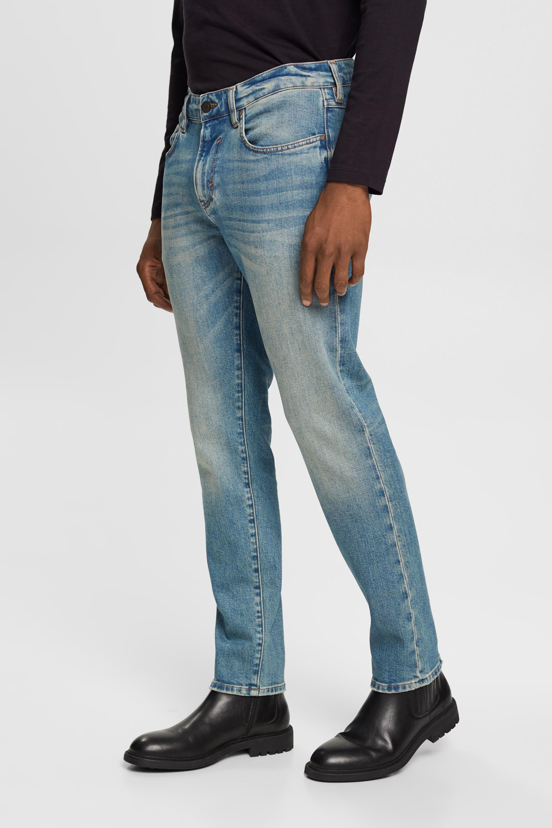 Jean Slim à la finition stone washed, coton biologique