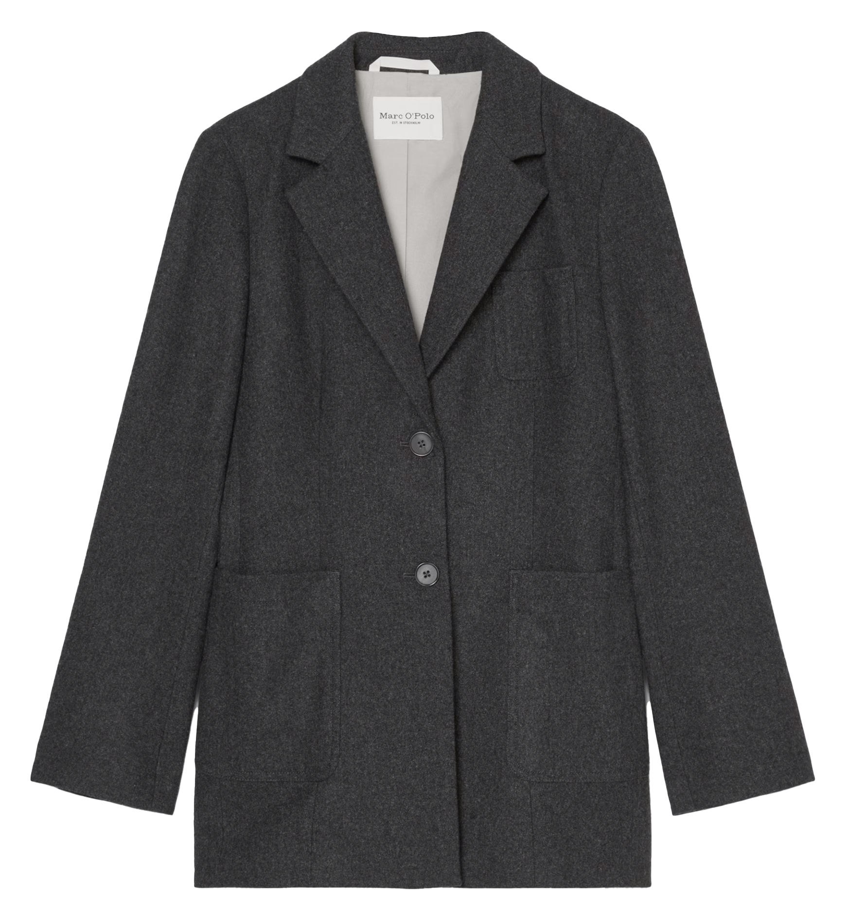 Veste de tailleur en laine mélangée | Gris