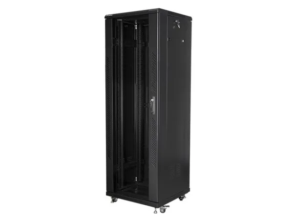 Lanberg - Rack kabinet - gulvstående - sort, RAL 9004 - 37U - 19