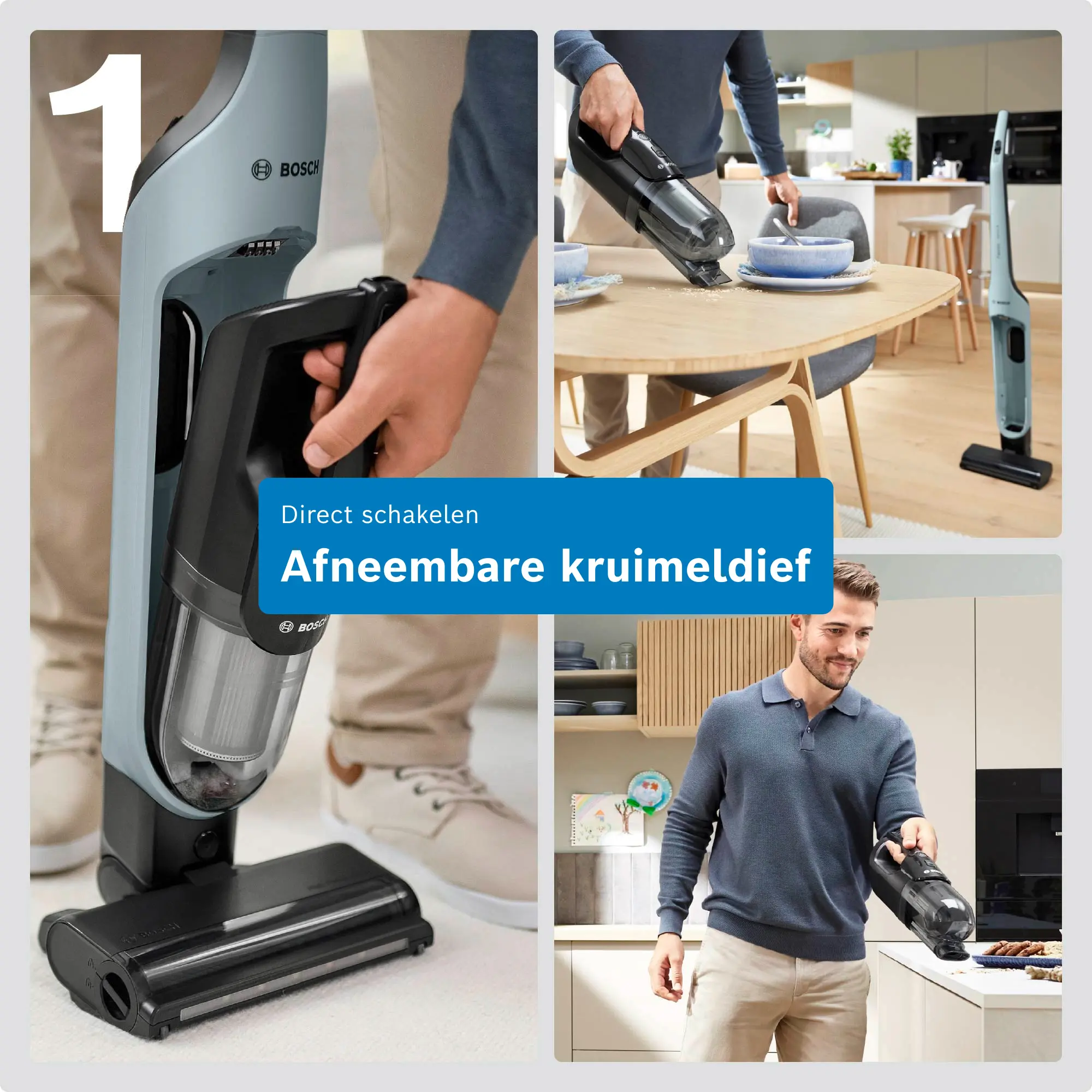 Serie 4 Draadloze steelstofzuiger Flexxo 28 Vmax Blauw