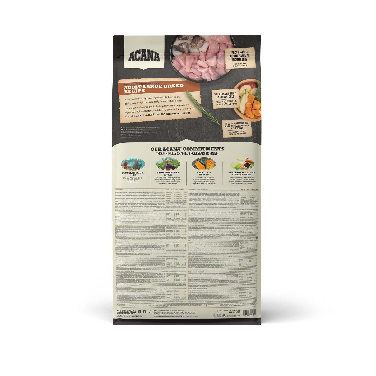 Acana Dog recipe Adult Large - Hondenvoer - 17 Kilogram - gevogelte