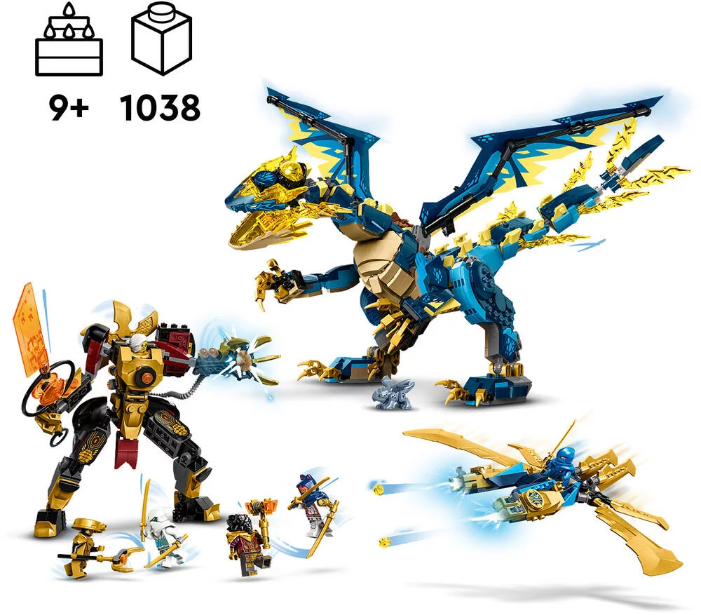LEGO®NINJAGO® 71796 - LE DRAGON ELEMENTAIRE CONTRE LE ROBOT DE L’IMPERATRICE