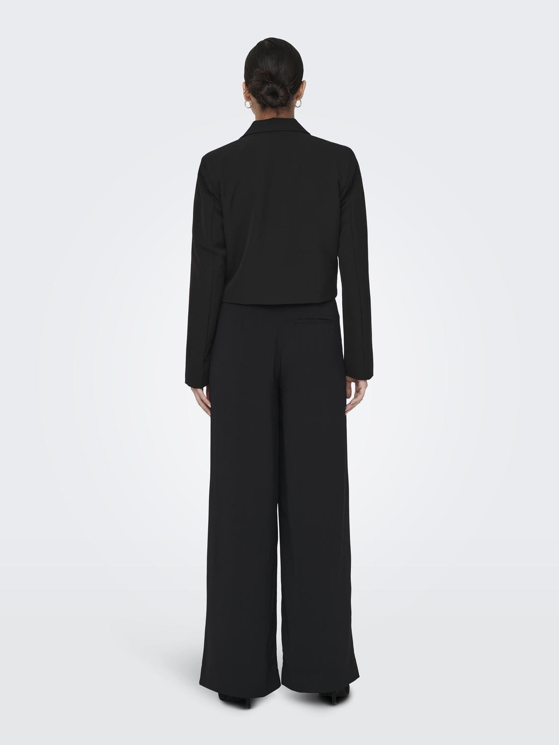 JDYVINCENT Hohe Taille Normal geschnitten Chino Hose Black