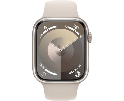 Apple Watch Series 9 GPS   Cellular 45mm Starlight Aluminium Case with Starlight Sport Band - M/L