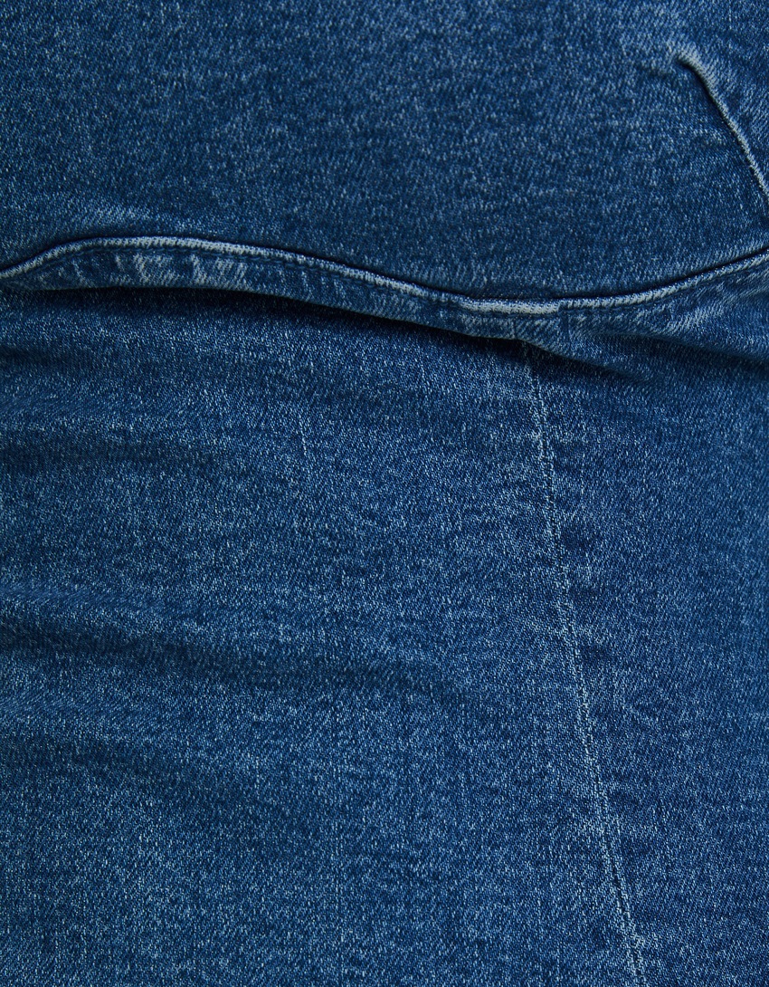 Vestido longo jeans com alças