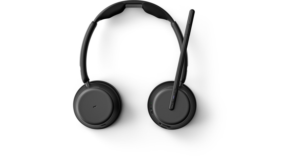 EPOSIMPACT 1061T ANC on-ear headset  (Zwart, Incl. oplaadstandaard)