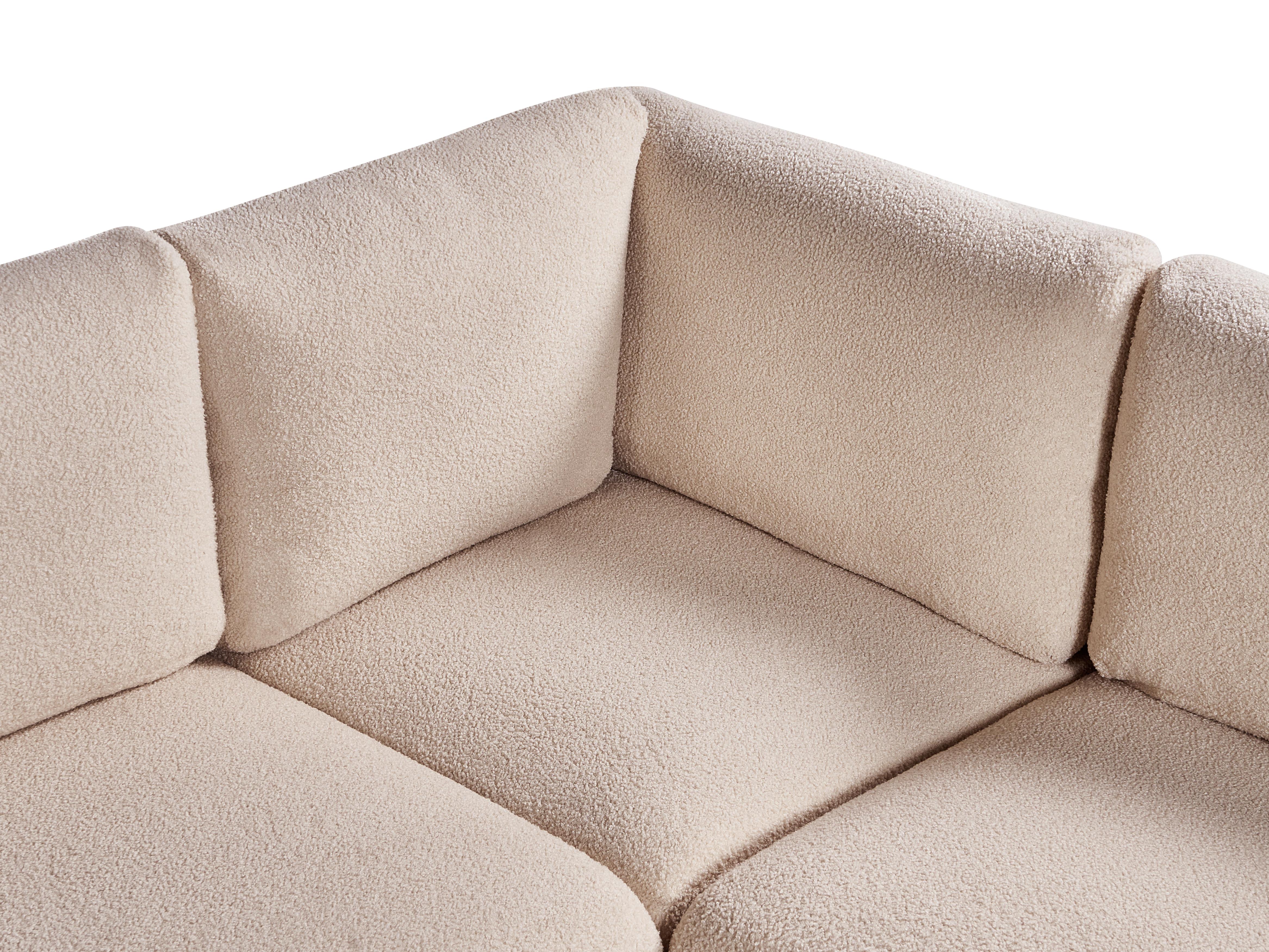 Modulaire hoekbank 5-zits MESNALI Beige linkszijdig